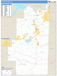 Le Flore County Wall Map Basic Style